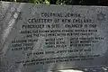 Newport Jewish Cemetery entrance plate