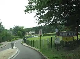 The road into Les Mazures