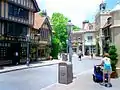 Replica of streets in a traditional English village