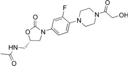 Skeletal formula of eperezolid