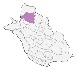 Location of Eqlid County in Fars province