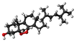 Ball-and-stick model of ergosterol peroxide