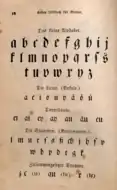 German alphabet from an 1850s American Mennonite children's book