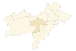 Map of Oran Province highlighting Es Sénia District