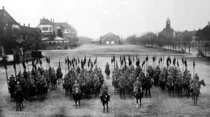 A ceremony to bid farewell to use of the lance as a service weapon, 1927