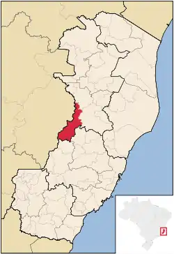 Location in the State of Espírito Santo