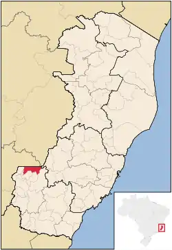 Location in Espírito Santo  state