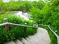 Estabrook Park stairway down bluff to Milwaukee River