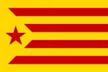 Catalan pro-independence flag Estelada Vermella