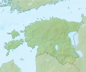 Map showing the location of Nõmme Mire Nature Reserve