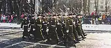 The Guard Battalion during the military parade on 24 February 2018