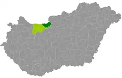 Esztergom District within Hungary and Komárom-Esztergom County.