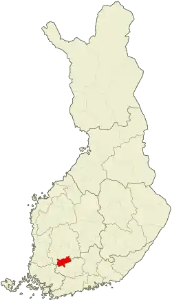 Location of Southern Pirkanmaa