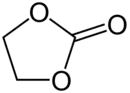 Skeletal formula of ethylene carbonate