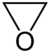 Chemical structure of ethylene oxide