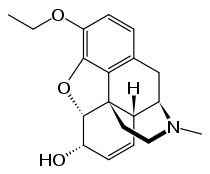 Chemical structure of ethylmorphine.