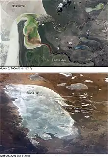 Etosha pan in northern Namibia