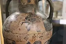 The Ure Museum's Etruscan amphora showing Troilos