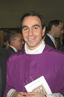 Balestrero in 2008 wearing vestments