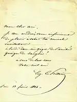 Eugène Lepoittevin, letter of 13 February 1864