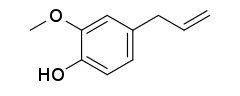 Skeletal formula of eugenol