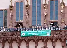 Image 8Reception of Germany women's national football team, after winning the 2009 UEFA Women's Championship, on the balcony of Frankfurt's city hall "Römer" (from UEFA Women's Championship)