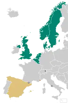 Image 8Contemporary European monarchies by type of succession   Absolute primogeniture  Male-preference cognatic primogeniture  Agnatic primogeniture  Elective/appointed (from Monarch)