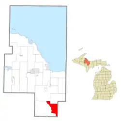 Location within Marquette County