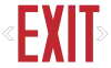 Red EXIT sign