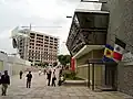 Flag of Guadalajara in Convention Center press offices