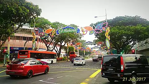 A street designed to Islam's Aidilfitri