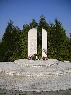 Memorial to the local people killed in the World Wars