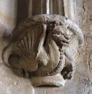 Gothic arch  - a dragon (15th century