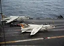 F-8E Crusaders of VF-33 aboard USS Enterprise, 1964