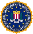 The FBI seal where the circle of stars represent unity of 13 original states.