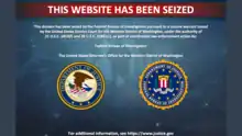 FBI banner on the website git.rip