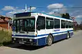 One of the last city buses built by FBW, a FBW Ramseier&Jenzer BNU618-71U EU3AR-1. Seen in the town of Pristina