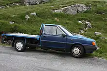 FSO Caro Pick-up ST (UK export version of FSO Polonez Truck ST produced between 1992 and 1997), Outer Hebrides, Scotland.