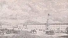 A drawing by Felix Kanitz of the first factory in the Balkans