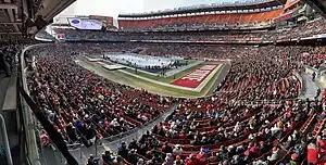 View of the crowd and setup during the game