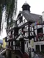 Historic half-timbered house.