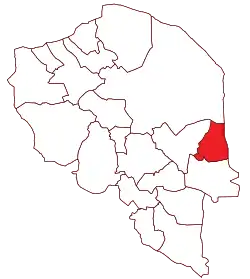 Location of Fahraj County in Kerman province