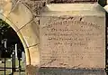 The Granniss family inscription on the cemetery gateway: “They rest from their labors.”