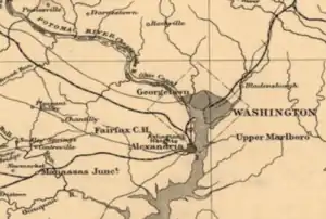 old map of DC area