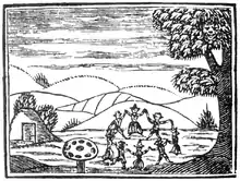 Image 24Woodcut of a fairy-circle from a 17th-century chapbook (from Chapbook)