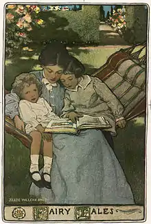 Image 18A mother reads to her children, depicted by Jessie Willcox Smith in a cover illustration of a volume of fairy tales written in the mid to late 19th century. (from Children's literature)