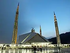 Faisal Masjid at twilight