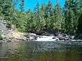 Farm Chute, the lowest waterfall in the park.