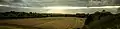 Panoramic view of farmland at Stapleton. The North York Moors can be seen in the distance.