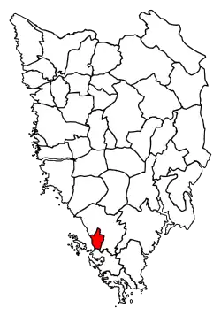 Location of Fažana municipality in Istria